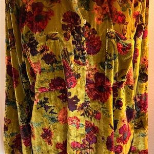 Beautiful Cozy Christmas Anthropology Velvet longer Shirt